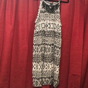 Boho black and gray dress